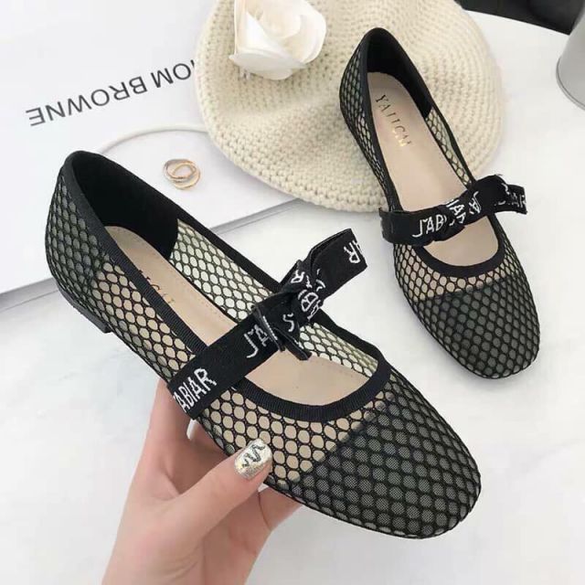 Giày Búp Bê Ren Đế Dẻo