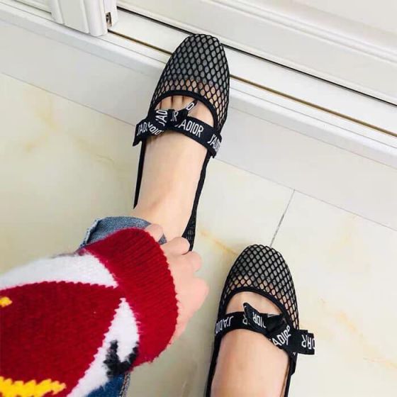 Giày Búp Bê Ren Đế Dẻo
